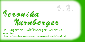 veronika nurnberger business card